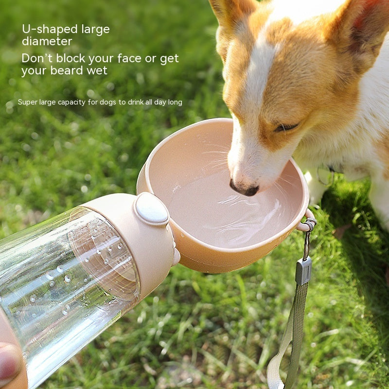 TravelPaws Duo: Portable Dog Water Bottle and Food Container with Feeder Bowl