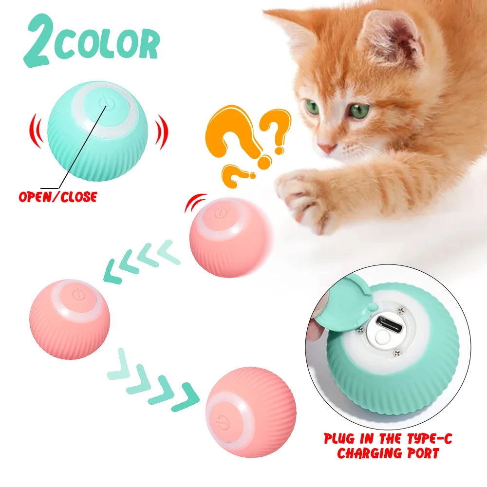 Automatic rolling ball cat toy